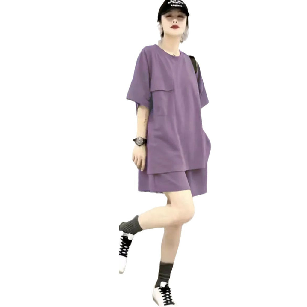Women's Plus Size Wide Leg Pants and T-Shirt Set