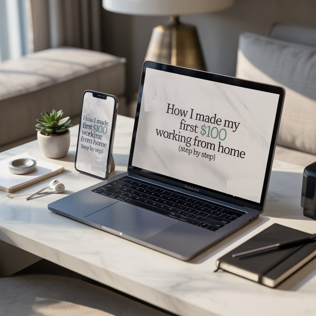How I Made My First $100 Working From Home (Step By Step)